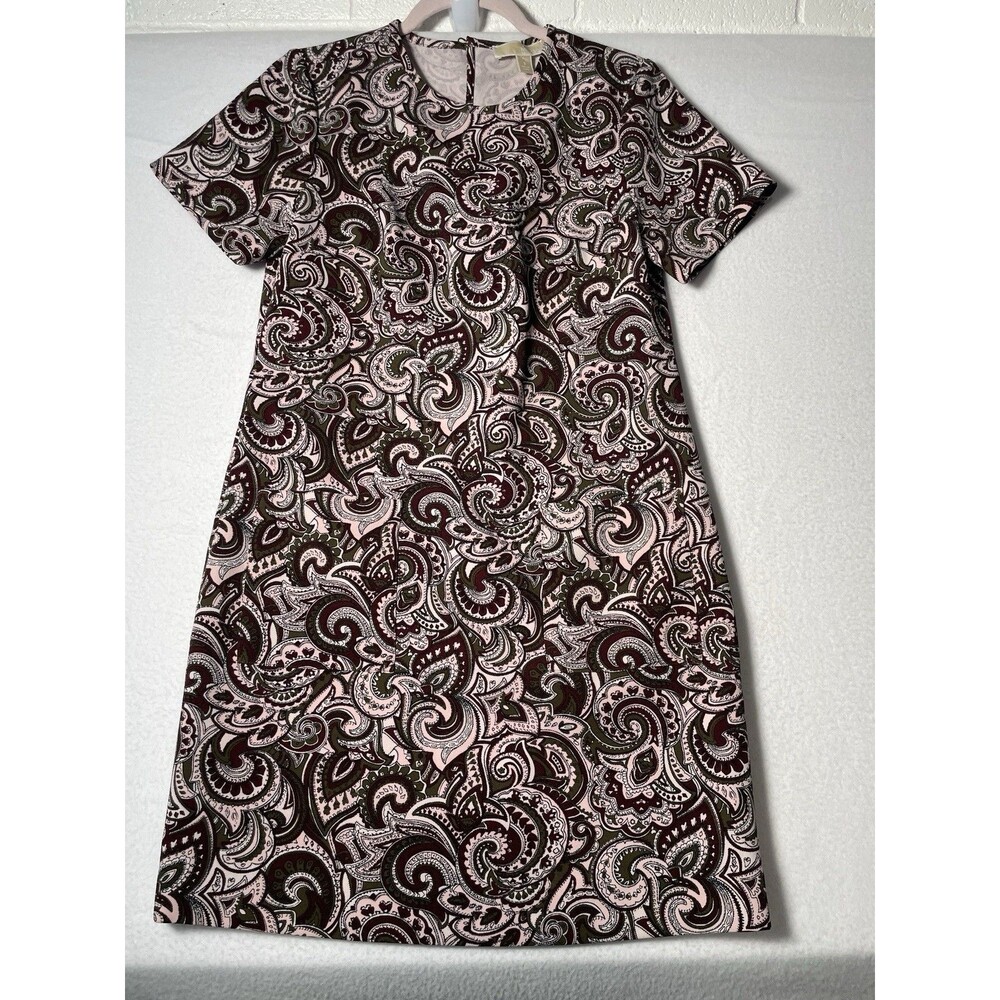 MK MICHAEL KORS S SHEATH DRESS Cute Geometric 4 6 Workwear Classic Small